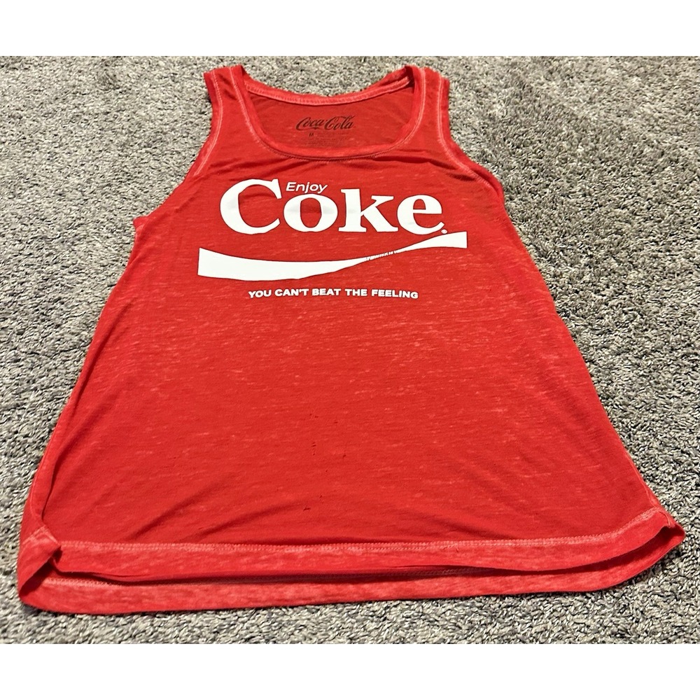 Coca Cola Coke Vintage Tank Top Red Size Medium